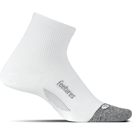 Feetures Elite Ultra Light Quarter Socks  -  X-Large / White