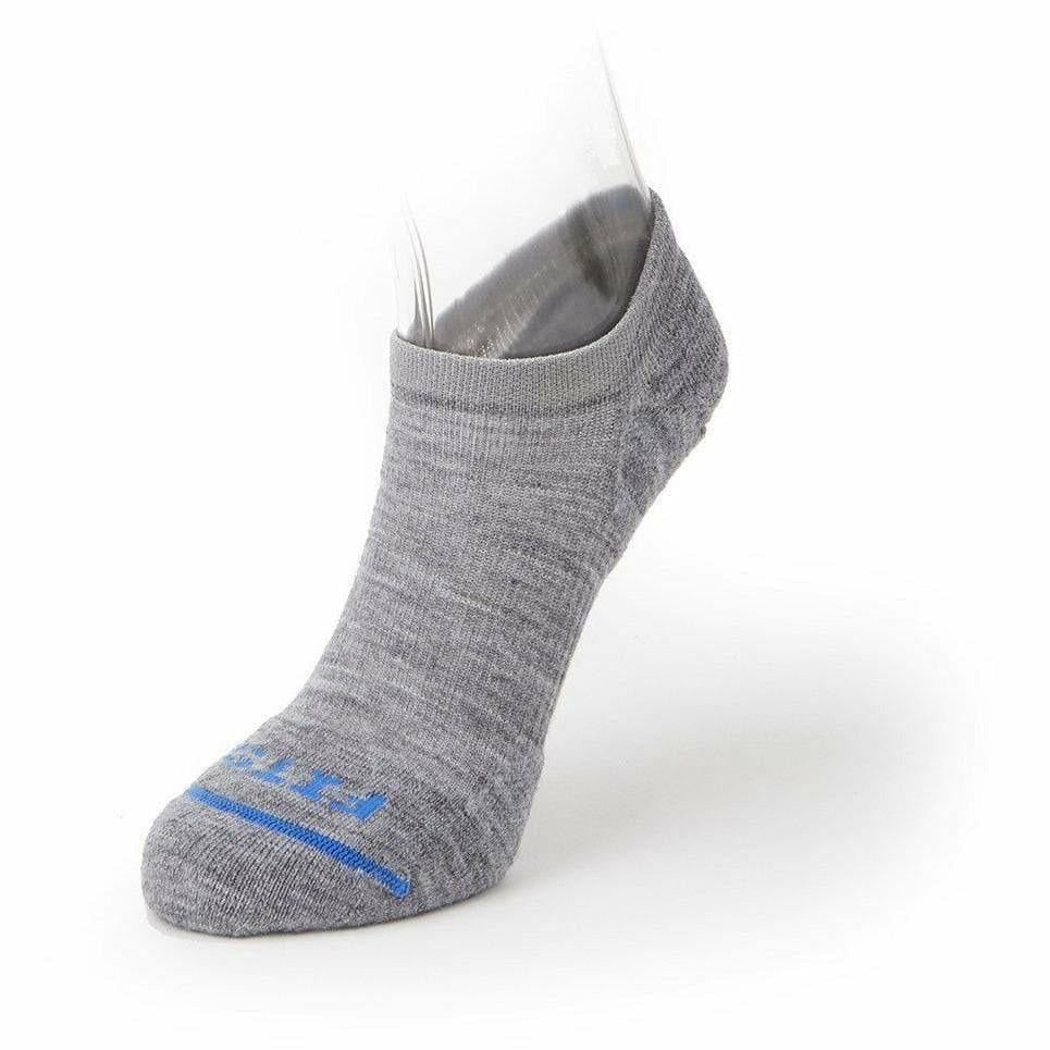 FITS Light Runner No Show Socks  -  Small / Light Gray