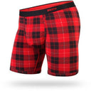 BN3TH Mens Classic Print Boxer Brief  -  X-Small / Fireside Plaid Red