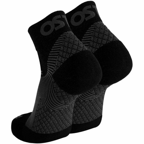 OS1st Plantar Fasciitis Compression Quarter Socks  -  Small / Black