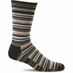 Sockwell Mens Fiesta Essential Comfort Crew Socks  -  Medium/Large / Black