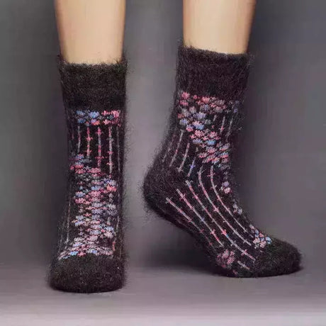 Siberia Spirit Floral Fantasy Crew Socks  -  Small / Floral Fantasy