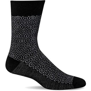 Sockwell Mens Bulls Eye Essential Comfort Crew Socks  -  Medium/Large / Black