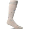 Sockwell Womens Full Heart Moderate Compression Knee-High Socks  -  Small/Medium / Natural
