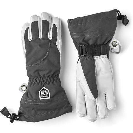 Hestra Womens Heli Ski Gloves  -  6 / Gray/Off White
