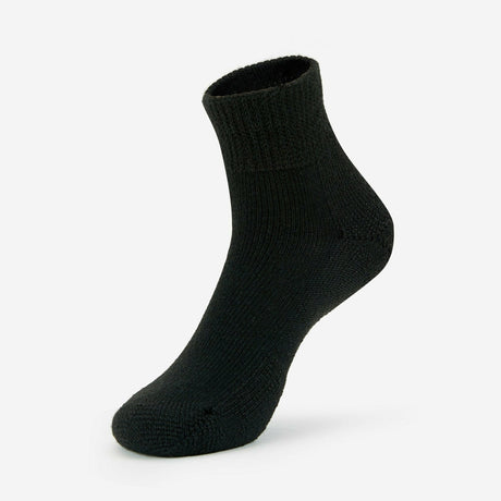 Thorlo Womens Moderate Cushion Health Padds Diabetic Ankle Socks  -  Medium / Black / Single Pair