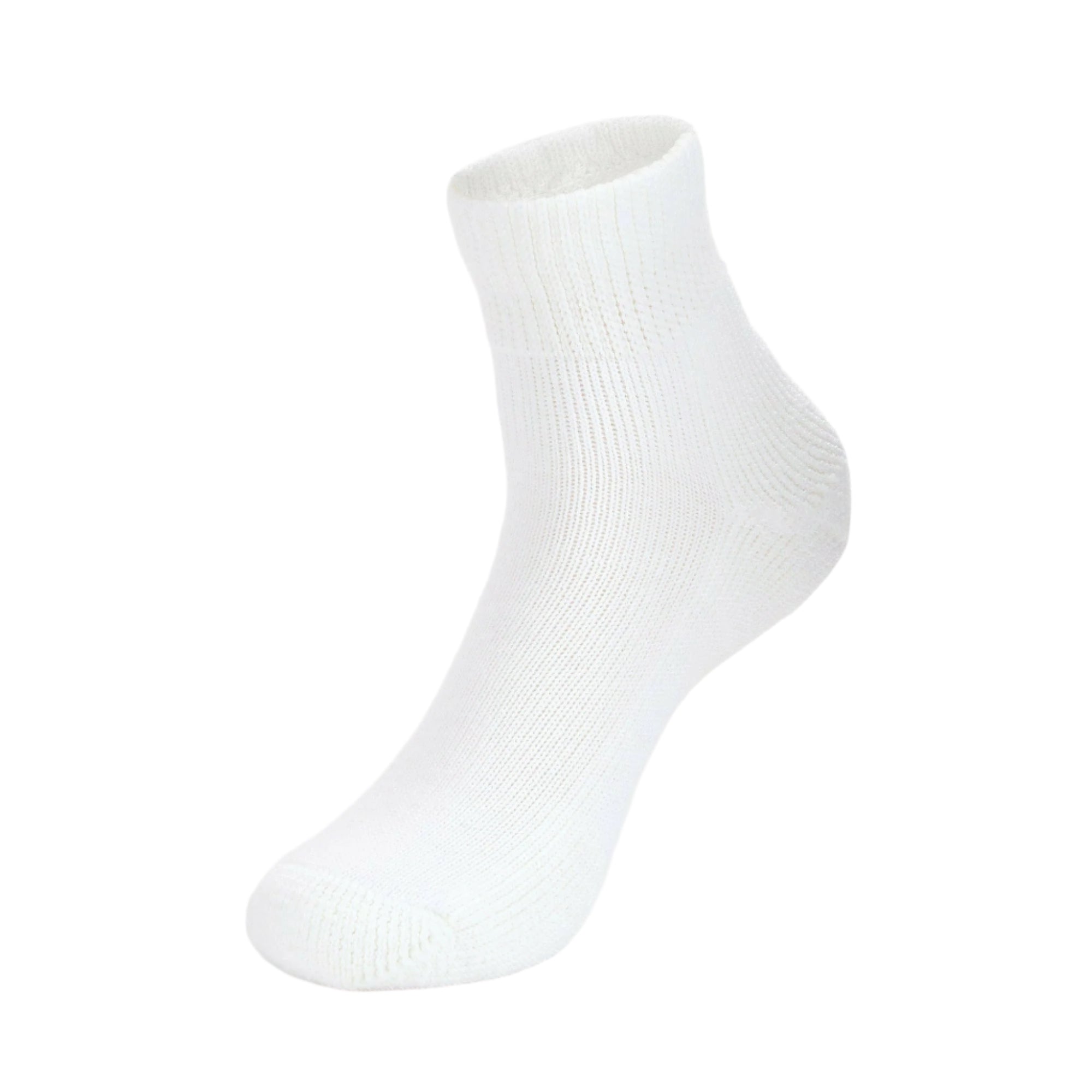 Thorlo Womens Moderate Cushion Ankle Diabetic Socks  -  Medium / White