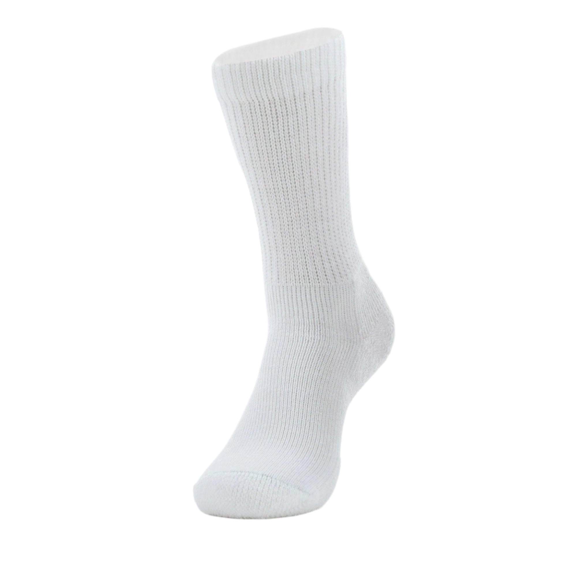 Thorlo Womens Moderate Cushion Health Padds Diabetic Crew Socks  -  Medium / White