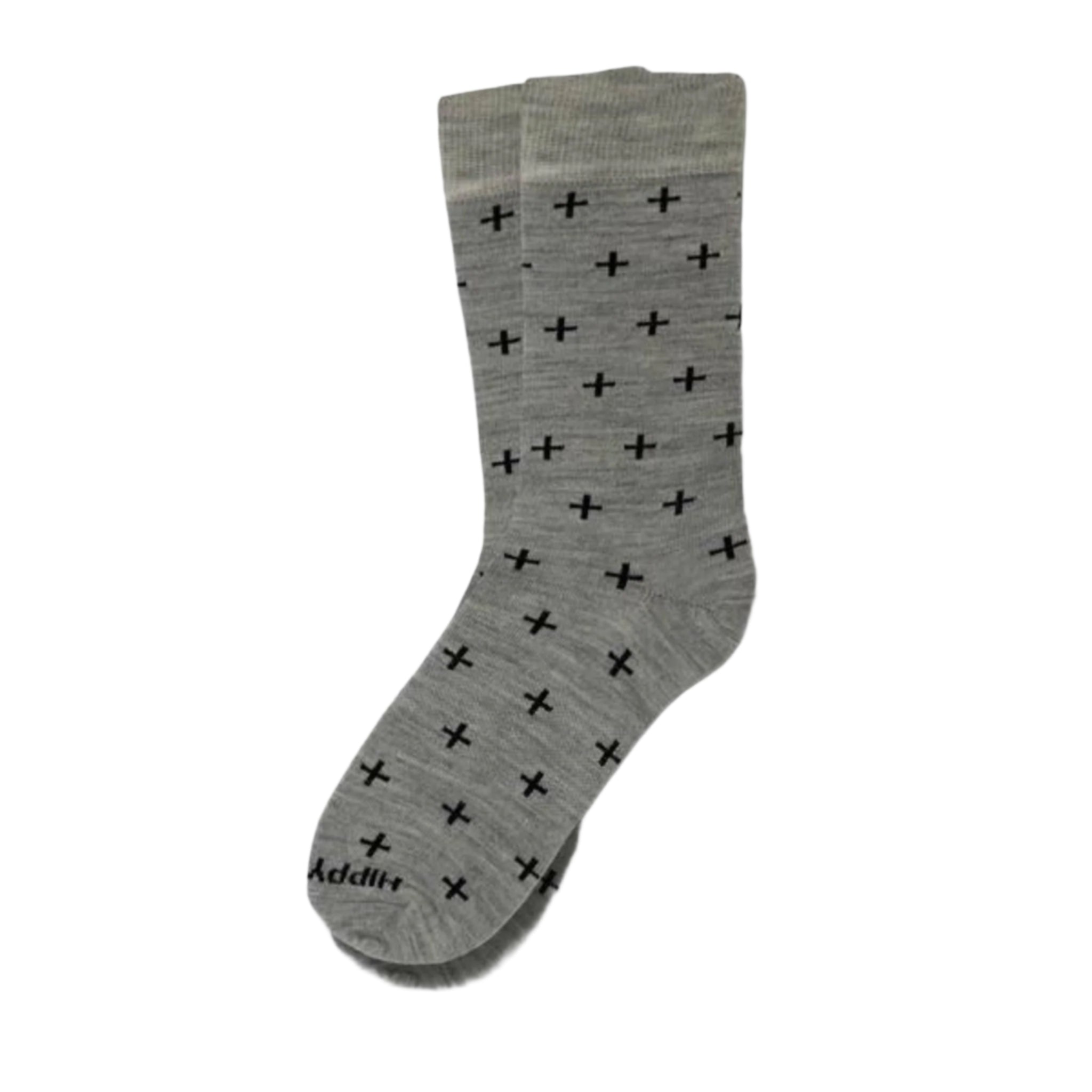 Hippy Feet Harper's Alpaca Fleece Crew Socks  -  Small / Gray