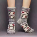 Siberia Spirit Seasons Cheer Crew Socks  -  Small / Seasons Cheer