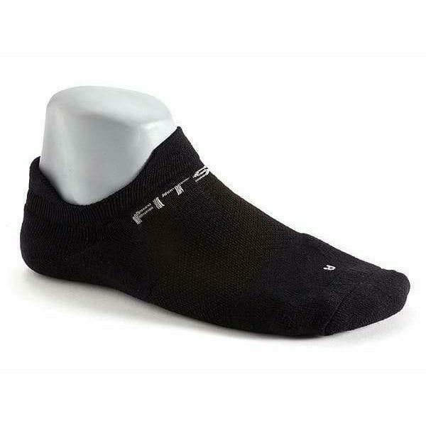 Fitsok F4 No Show Socks  -  Small / Black/Black