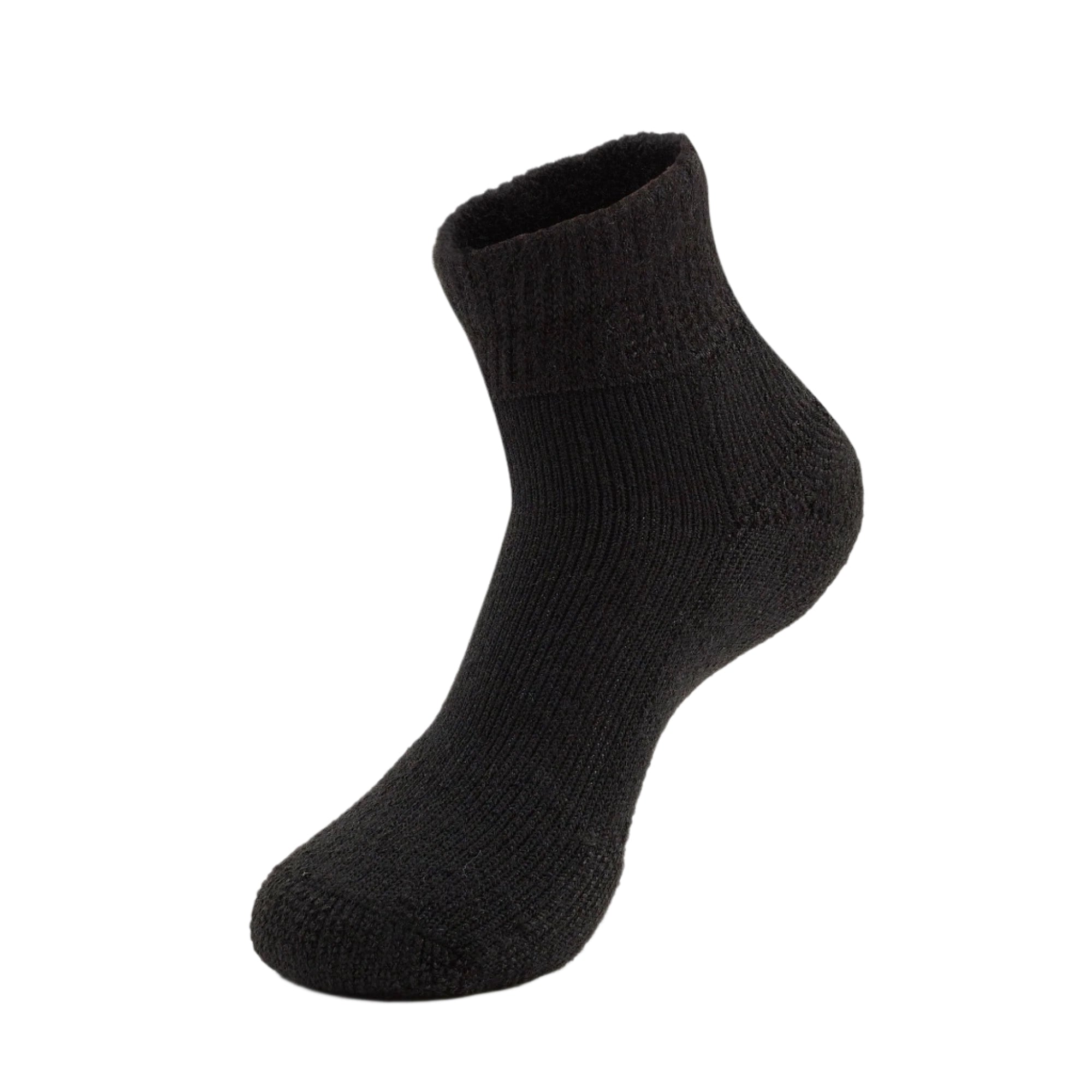 Thorlo Running Foot Protection Heavy Cushion Mini Crew Socks  -  Medium / Black