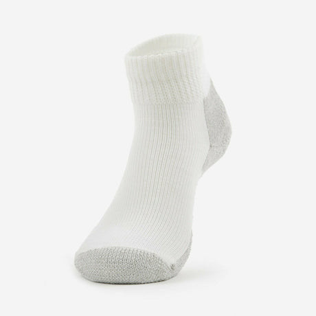Thorlo Running Foot Protection Heavy Cushion Mini Crew 3-Pack Socks  -  Medium / White/Platinum / Single Pair