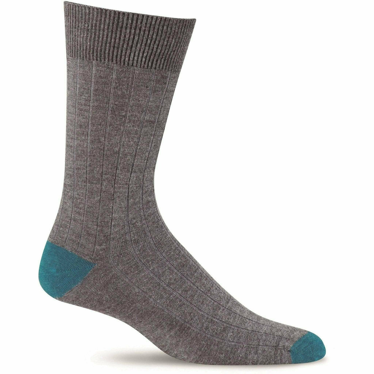 Sockwell Mens Chelsea Rib Essential Comfort Crew Socks  -  Medium/Large / Charcoal