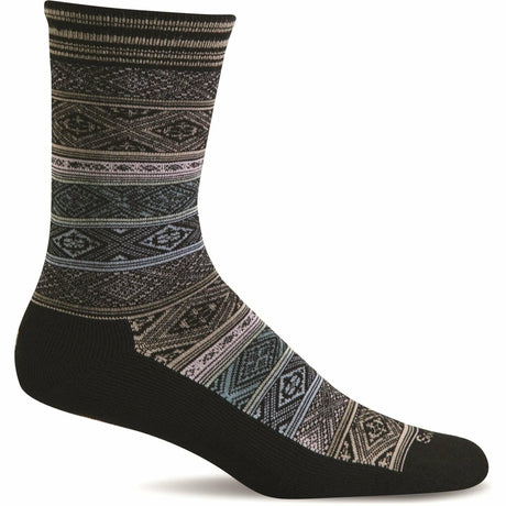 Sockwell Womens Boho Essential Comfort Crew Socks  -  Medium/Large / Black