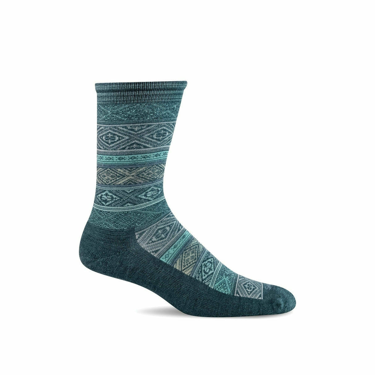 Sockwell Womens Boho Essential Comfort Crew Socks  -  Small/Medium / Blueridge