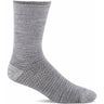 Sockwell Womens Wabi Sabi Essential Comfort Crew Socks  -  Small/Medium / Light Gray