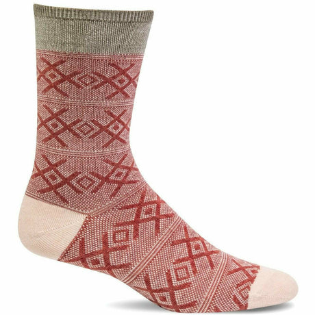 Sockwell Womens Cabin Therapy Essential Comfort Crew Socks  -  Small/Medium / Red Rock