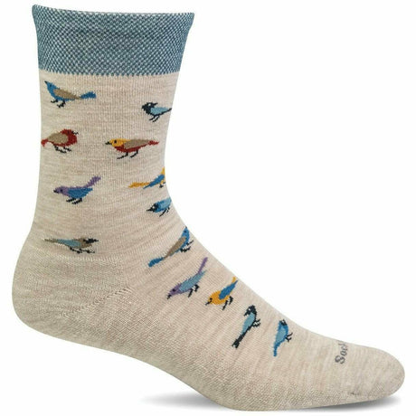 Sockwell Womens Audubon Essential Comfort Crew Socks  -  Small/Medium / Barley