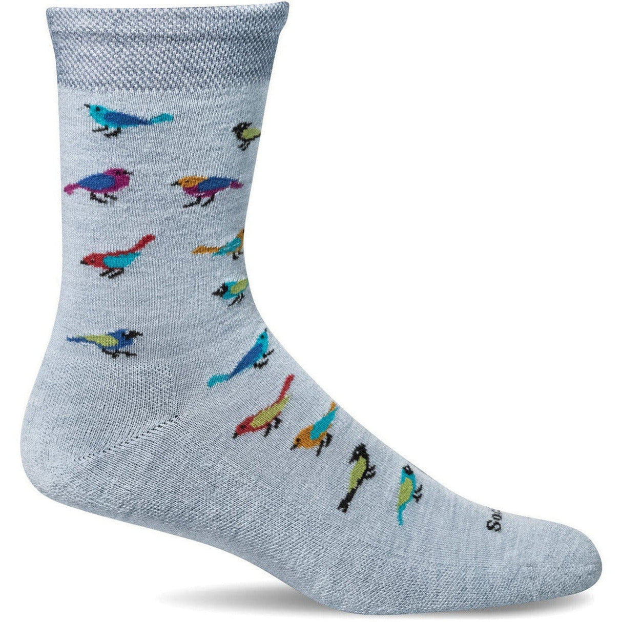 Sockwell Womens Audubon Essential Comfort Crew Socks  -  Small/Medium / Chambray