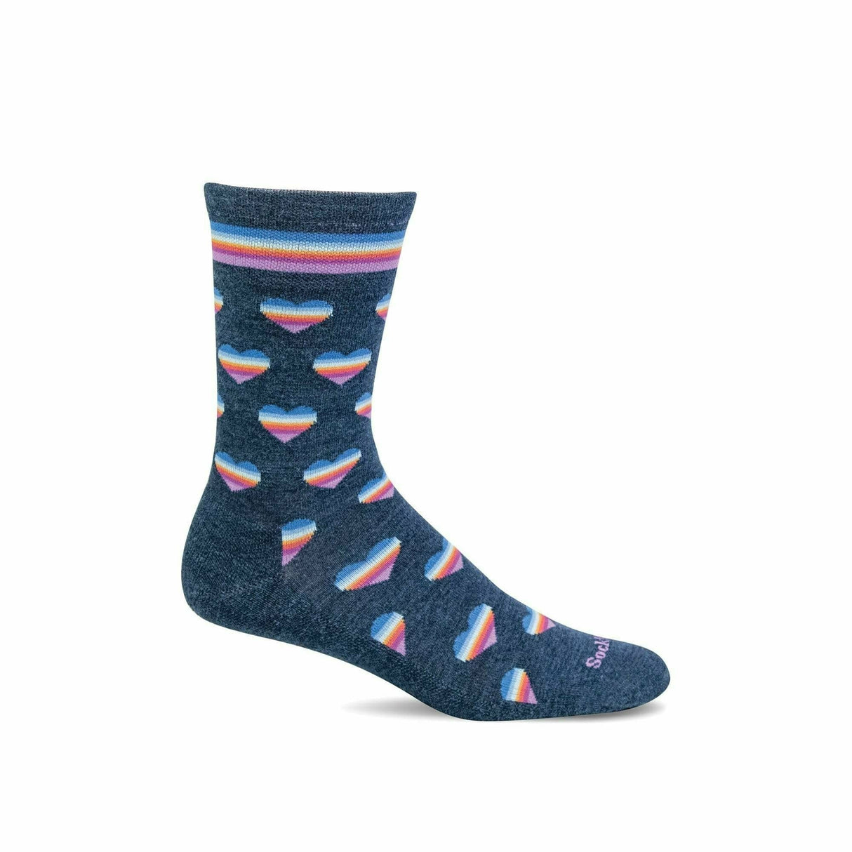 Sockwell Womens Love-a-Lot Essential Comfort Crew Socks  -  Small/Medium / Denim
