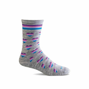Sockwell Womens Love-a-Lot Essential Comfort Crew Socks  -  Small/Medium / Light Gray
