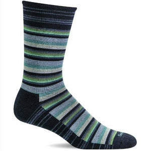 Sockwell Mens Fiesta Essential Comfort Crew Socks  -  Medium/Large / Navy