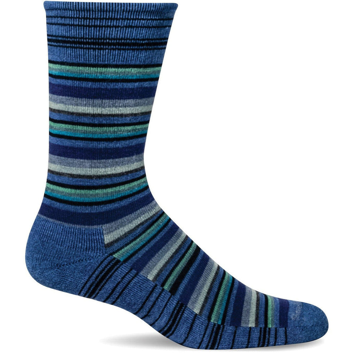 Sockwell Mens Fiesta Essential Comfort Crew Socks  -  Medium/Large / Ocean