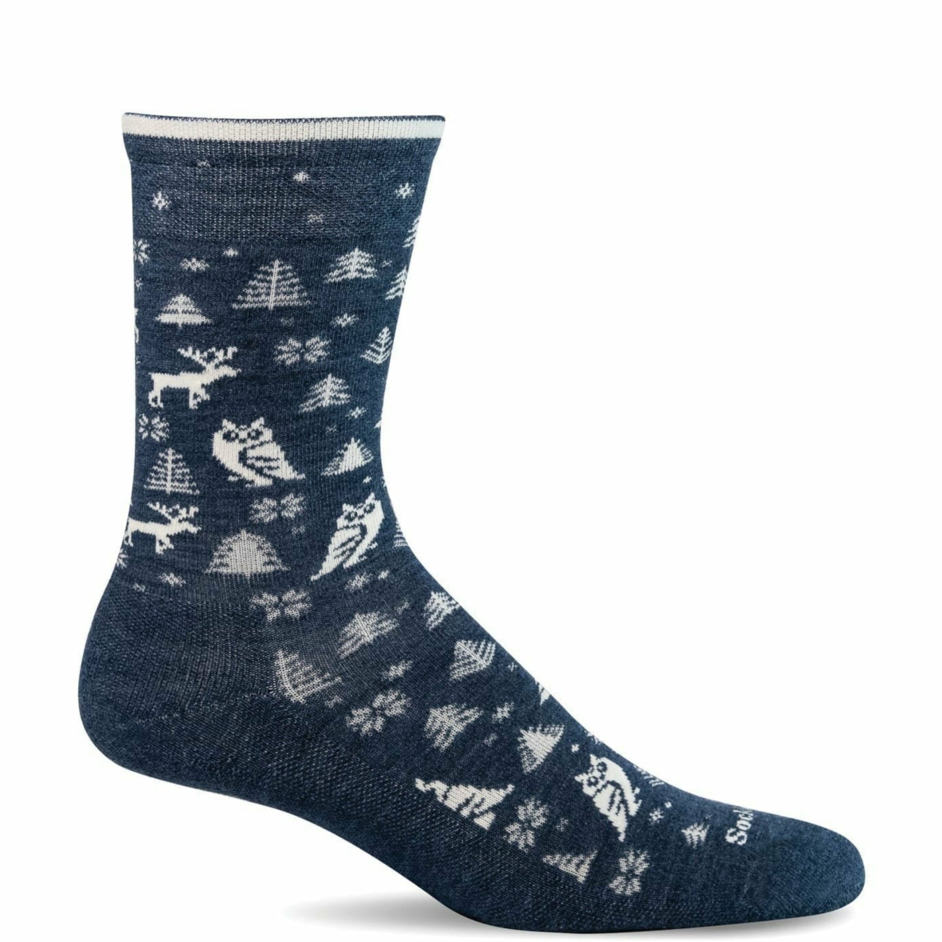 Sockwell Womens Forestry Essential Comfort Crew Socks  -  Small/Medium / Denim