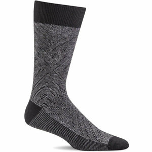 Sockwell Mens Fiber Optics Essential Comfort Crew Socks  -  Large/X-Large / Black