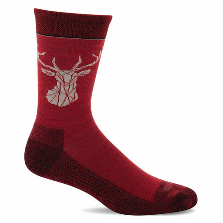 Sockwell Mens Tenderfoot Essential Comfort Crew Socks  -  Medium/Large / Ruby