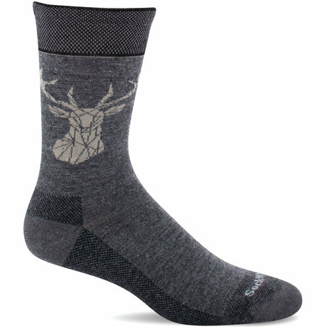 Sockwell Mens Tenderfoot Essential Comfort Crew Socks  -  Medium/Large / Charcoal