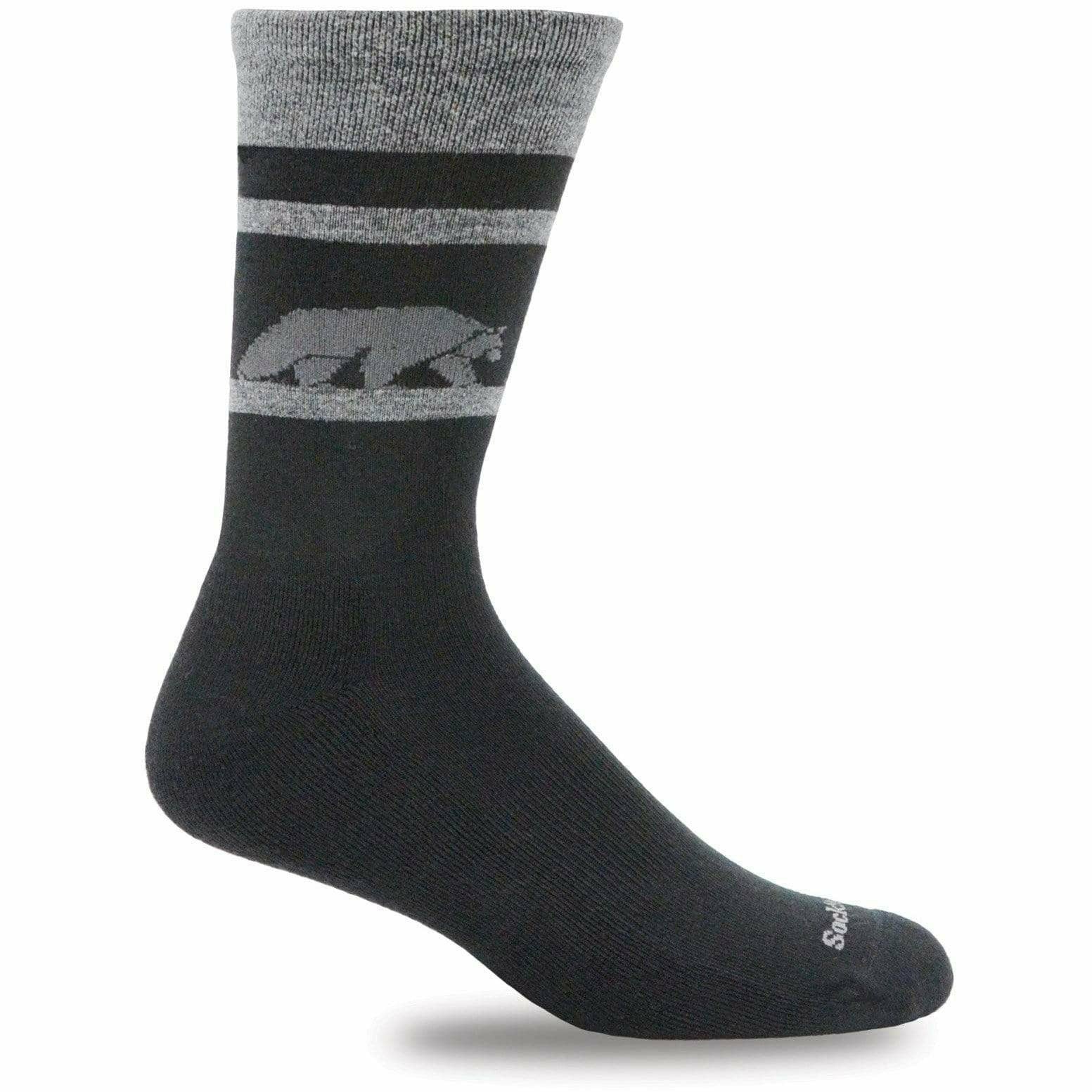 Sockwell Mens Ursa Essential Comfort Crew Socks  -  Large/X-Large / Black