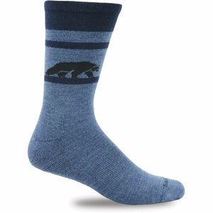 Sockwell Mens Ursa Essential Comfort Crew Socks  -  Large/X-Large / Denim
