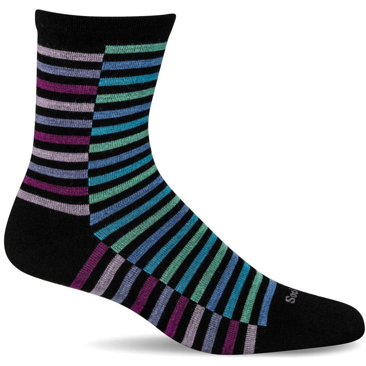 Sockwell Womens Zip Essential Comfort Crew Socks  -  Small/Medium / Black