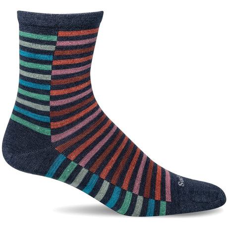 Sockwell Womens Zip Essential Comfort Crew Socks  -  Small/Medium / Denim