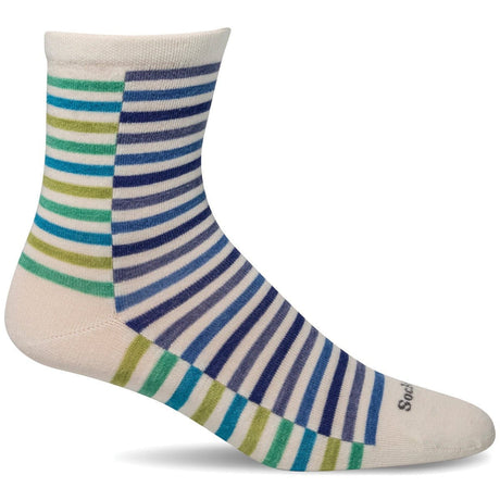 Sockwell Womens Zip Essential Comfort Crew Socks  -  Small/Medium / Natural