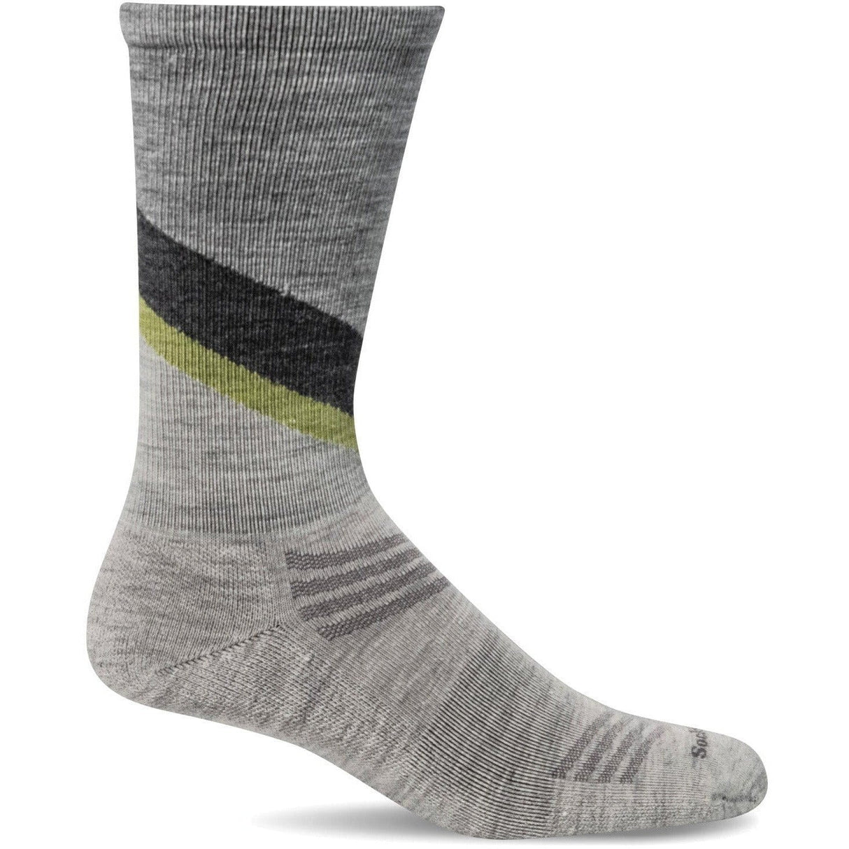 Sockwell Mens Relay Essential Comfort Crew Socks  -  Medium/Large / Ash