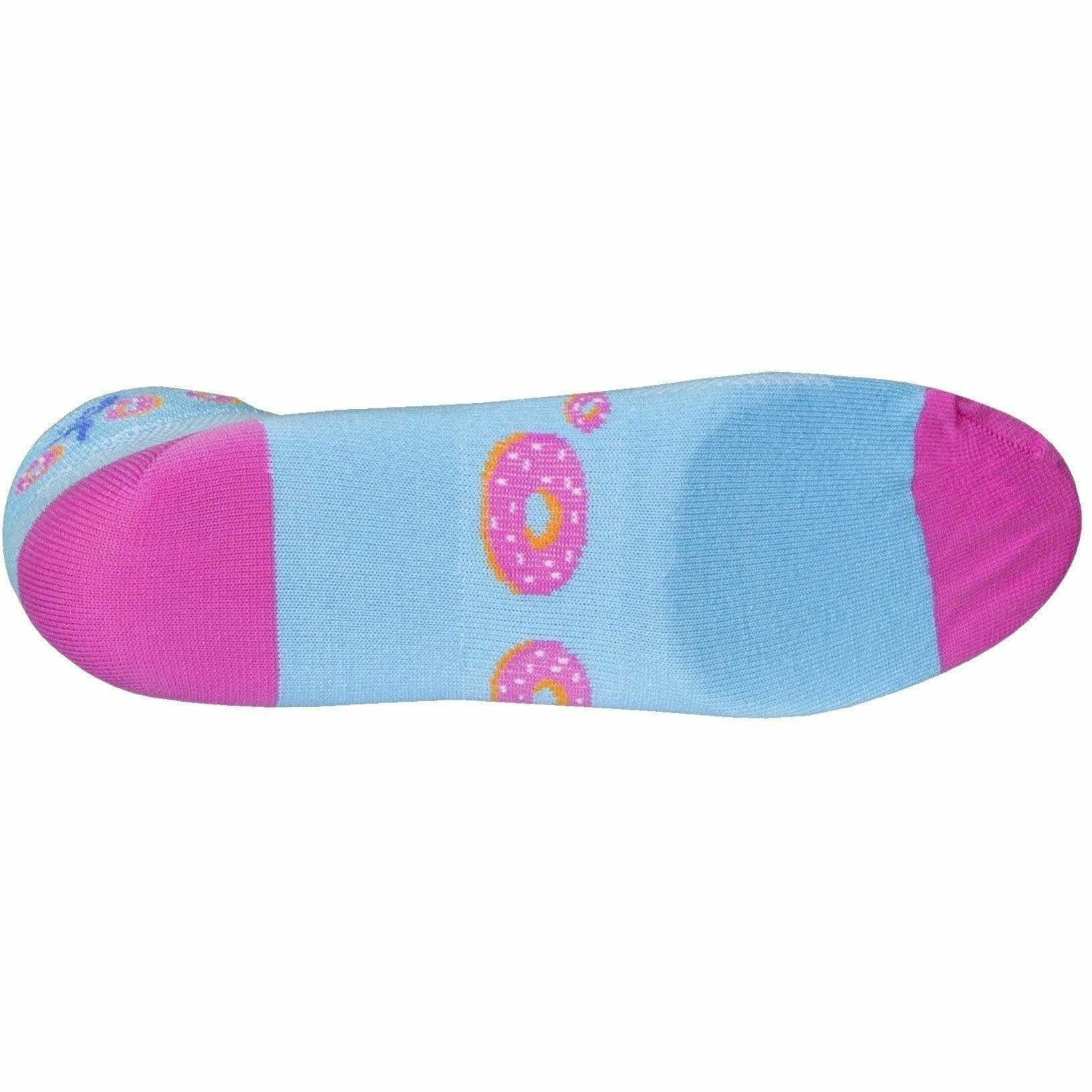 SockGuy Womens Donut Ride 1 Inch Micro Crew Socks  -  Small/Medium