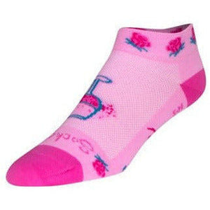 SockGuy Womens Rose 1 Inch Micro Crew Socks  -  Small/Medium