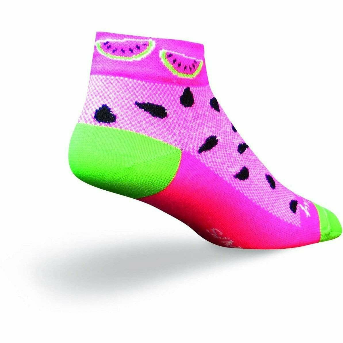 SockGuy Womens Watermelon 1 Inch Micro Crew Socks  -  Small/Medium