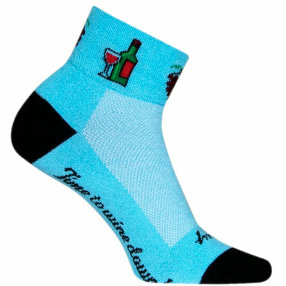 SockGuy Womens Wine Down Classic 2 Inch Crew Socks  -  Small/Medium