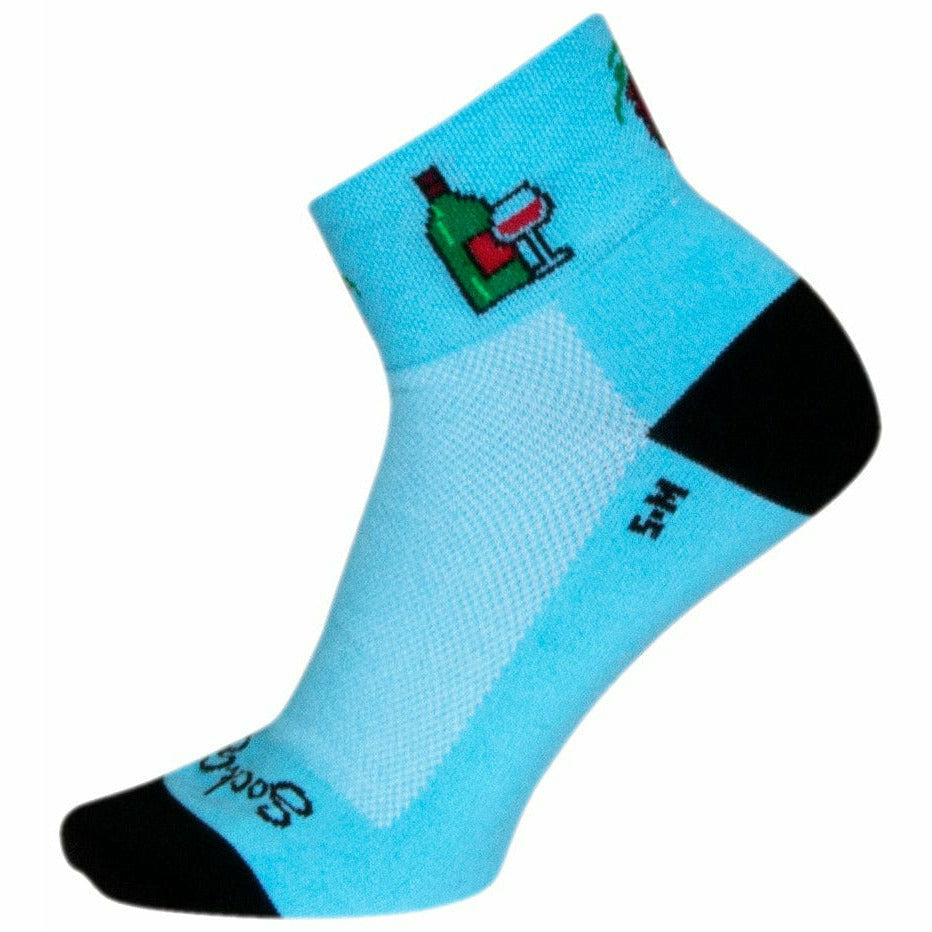 SockGuy Womens Wine Down Classic 2 Inch Crew Socks  -  Small/Medium
