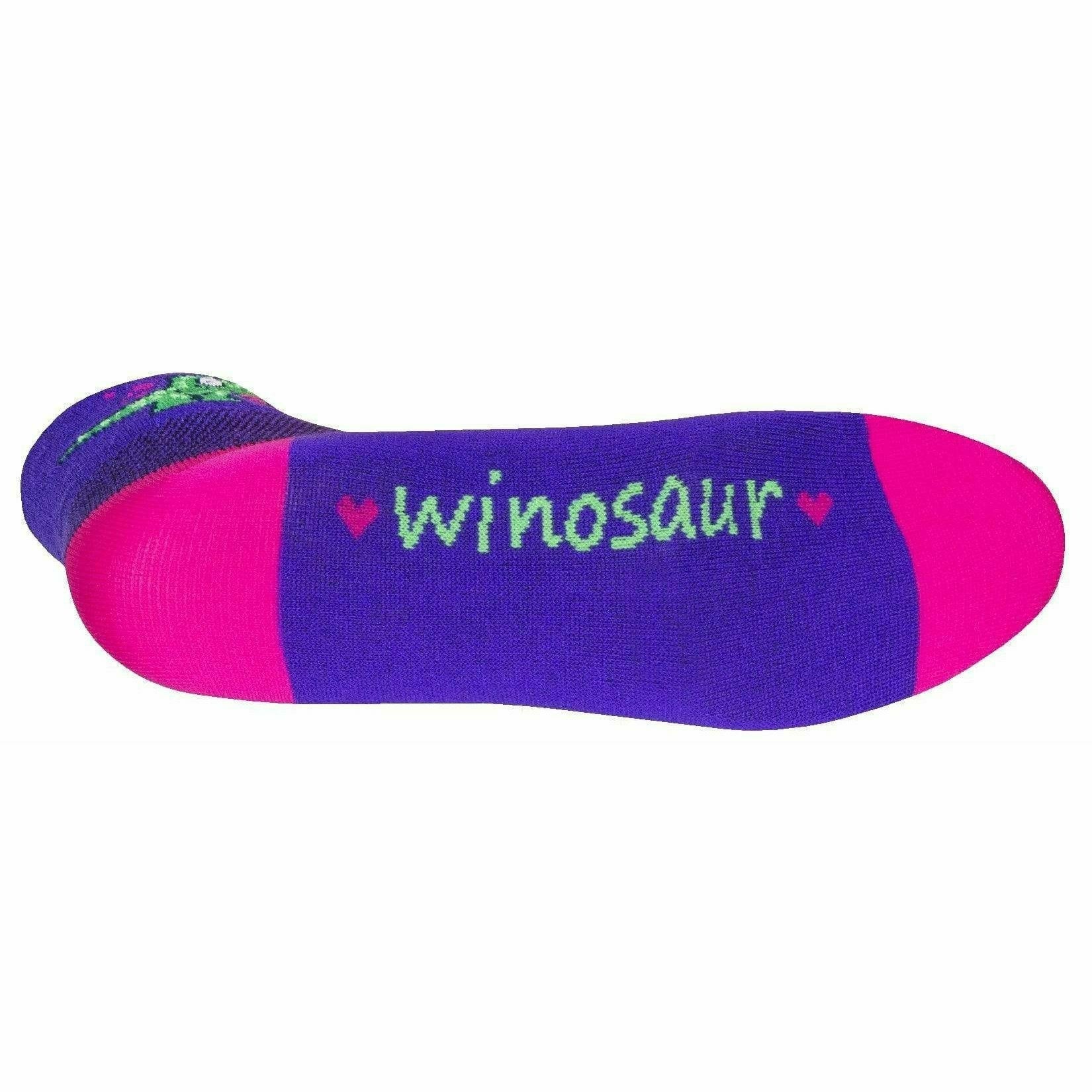 SockGuy Womens Winosaur Classic 2 Inch Crew Socks  -  Small/Medium