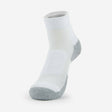 Thorlo Womens Thin Cushion Walking Mini Crew Socks  -  Small / White/Platinum / Single Pair