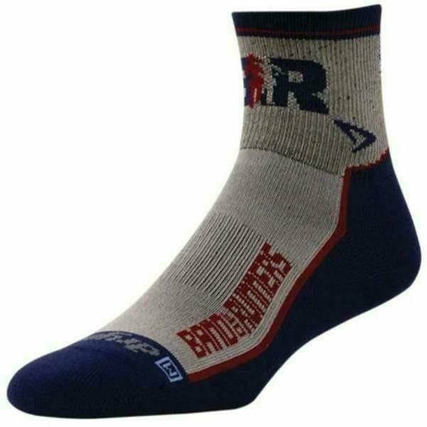 Drymax Band of Runners Lite Trail Run Mini Crew Socks  -  Small / Desert Sand/Navy/Red