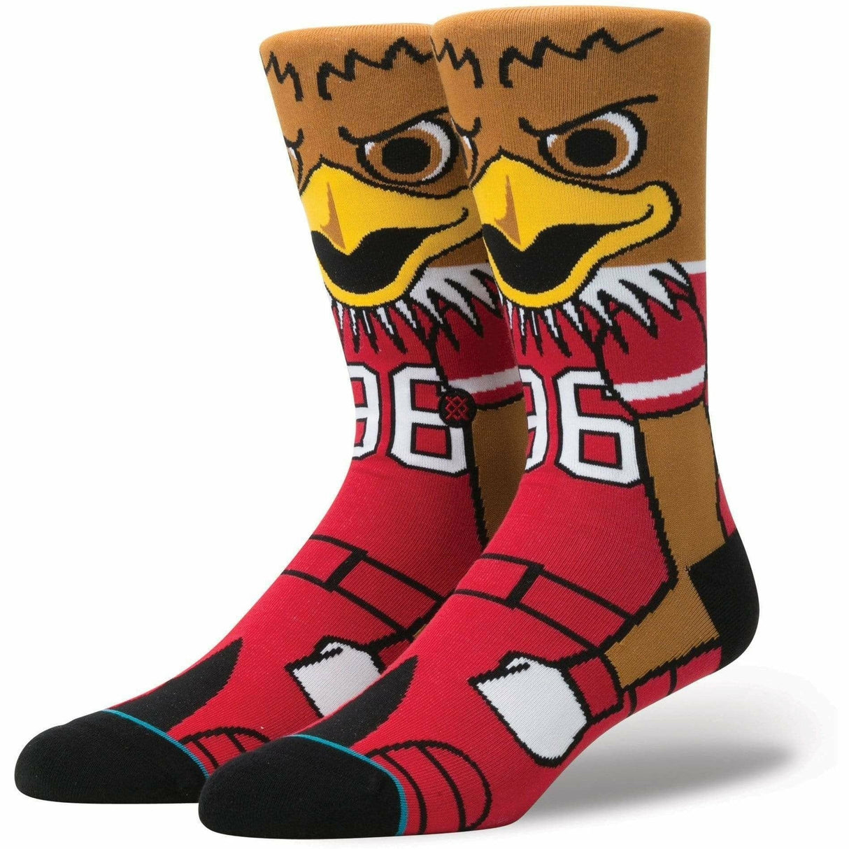 Stance Mens College Mascot Swoop Socks  -  Medium / Red