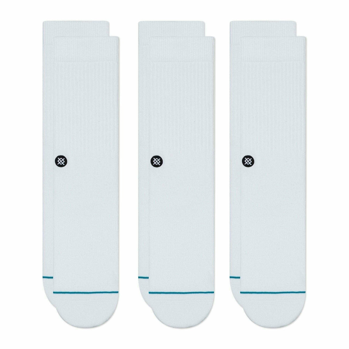Stance Mens Icon Crew 3-Pack Socks  -  Medium / White