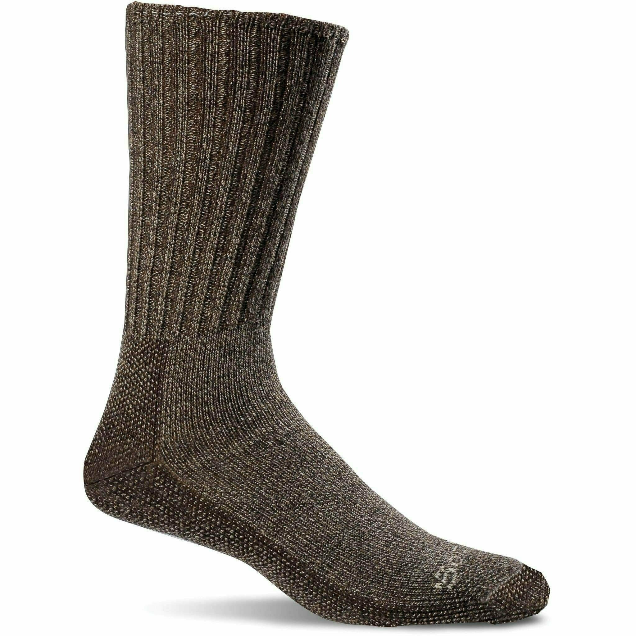 Sockwell Mens Big Easy Relaxed Fit Crew Socks  -  Medium/Large / Espresso