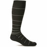Sockwell Mens Circulator Moderate Compression OTC Socks  -  Medium/Large / Black Stripe